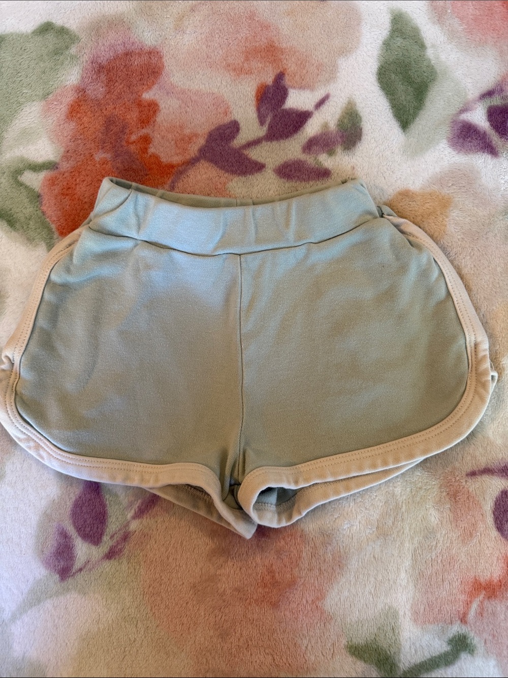 Goumi viscose and organic cotton sage green shorts
